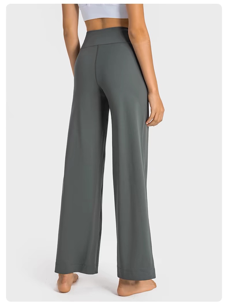 Yoga Women's Sweatpants Loose Wide Leg Pants Cloud Sense High Spring Pull Rope Lady Pocket Flared Docker Pantsl Throwback Still 811