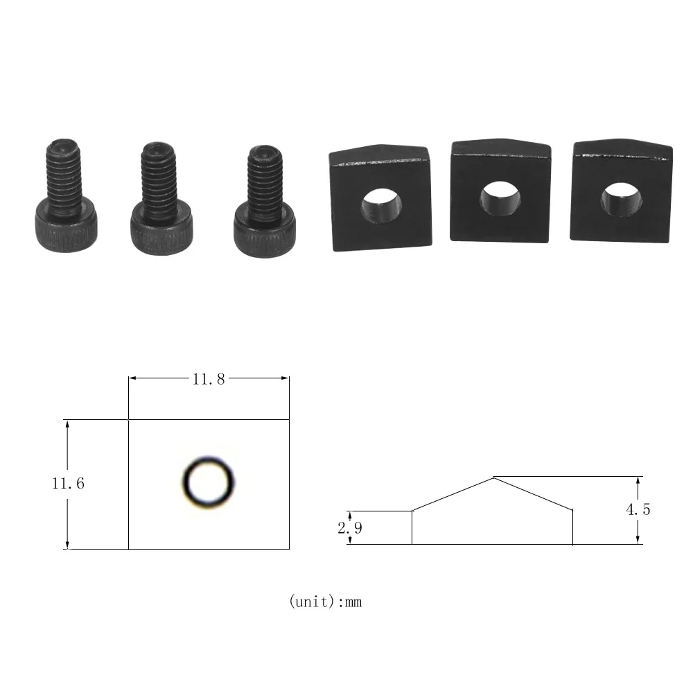 3pcs Electric Guitar Tremolo Bridge String Locks Strings Locking System Metal Nut Block & Clamp Hex Screws Guitar Accessories