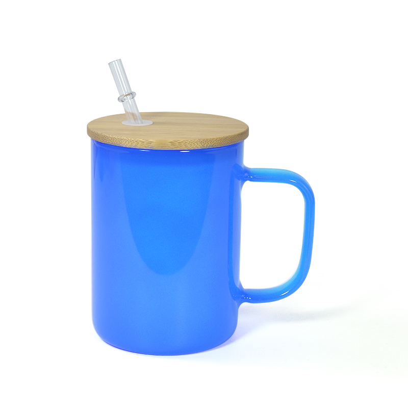 17oz sublimation jelly glass tumblers with bamboo lid glass mason jar cola beer food cans white A27