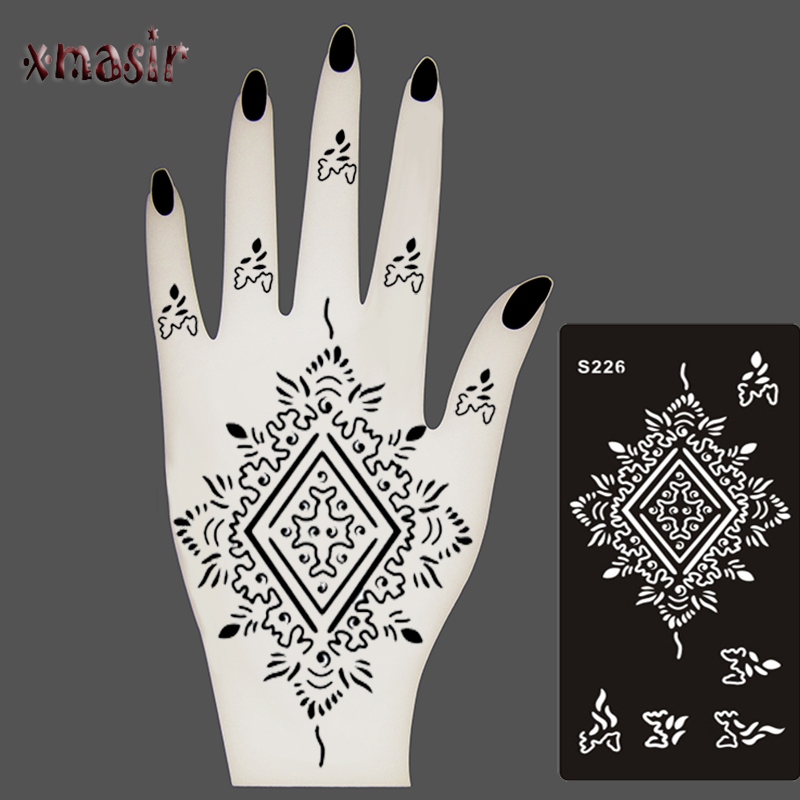 b f Mehndi Styles Body Paint Indian Henna Tattoo Stencils Temporary Glitter Airbrush Templates for Hand Painting ing