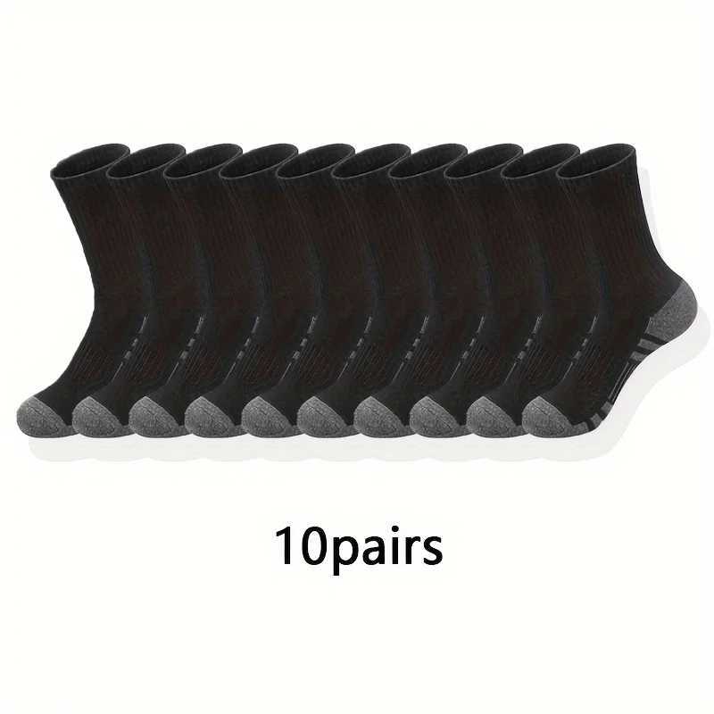 Men's Socks 10/20/30 Paired Mens Classic Crew Socks Unisex Sports Socks Mens Running Basketball Anti slip Socks Outdoor All Year Round Y240528