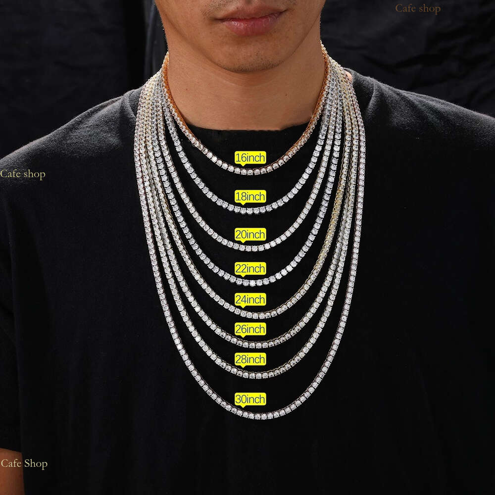 2mm 3mm 4mm 5mm 6.5mm High Quality Necklace Bracelet Tennis Chain Custom VVS1 Sparkg Moissanite with Sterg Sier