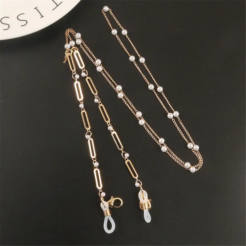 ad f Anti lost Accessories Pearl New Eyewear Neck Strap Holder Cord Sunglasses Chain Mask Lanyard