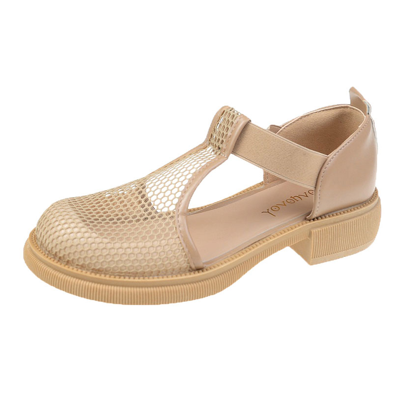 Summer 2024 Sale Of Women's Shoes Sandals Breathable Med Suit Female Beige New Fashion Lace Outside Comfort Laces Medium 12a8 s ium