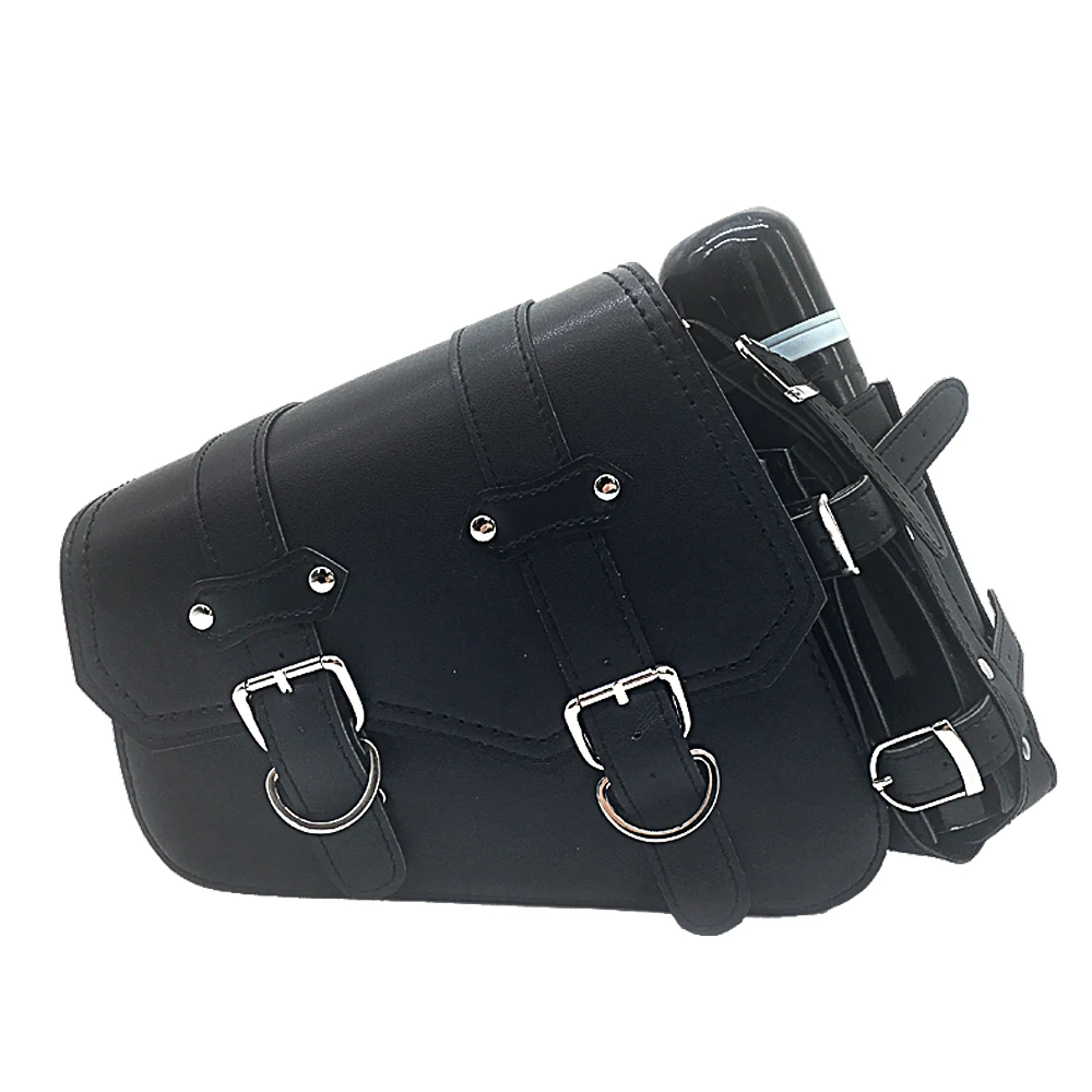 Motorcycle Bag For Harley Sportster Honda Suzuki Yamaha Kawasaki Leather Motorcycle Saddle Bag Waterproof Side Bags Tool Pouch