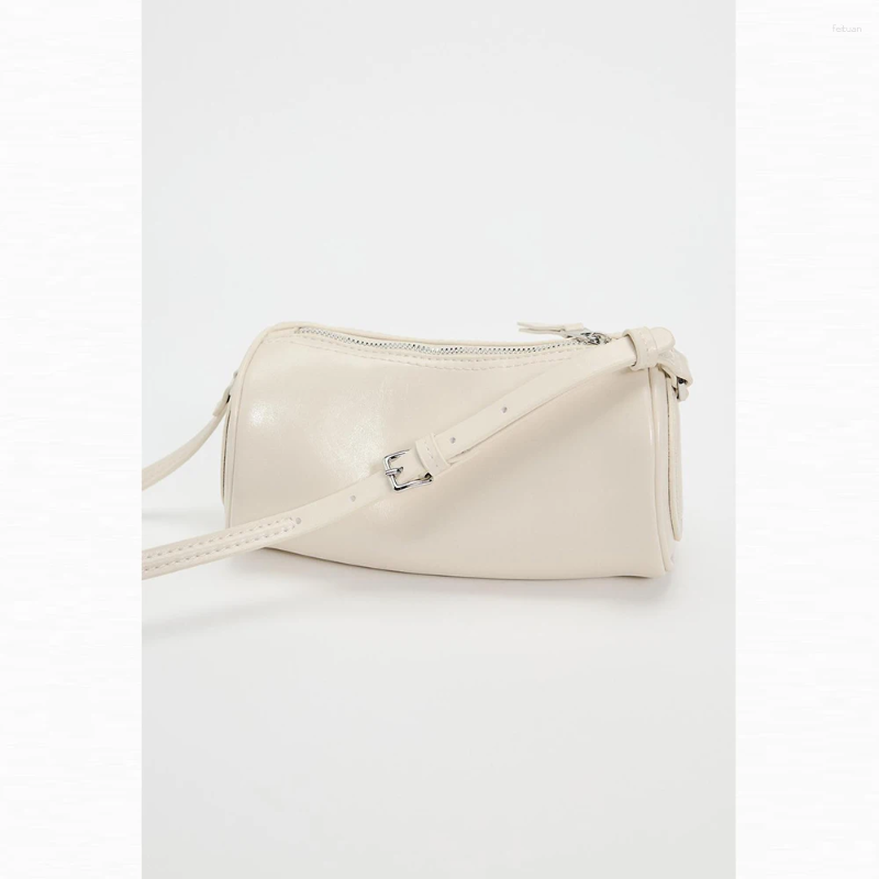 3 Totes Fashion Barrel-Shaped Purses And Handbags Mini PU Leather Shoulder Bag Black Crossbody Bags For Woman Soft Phone 4