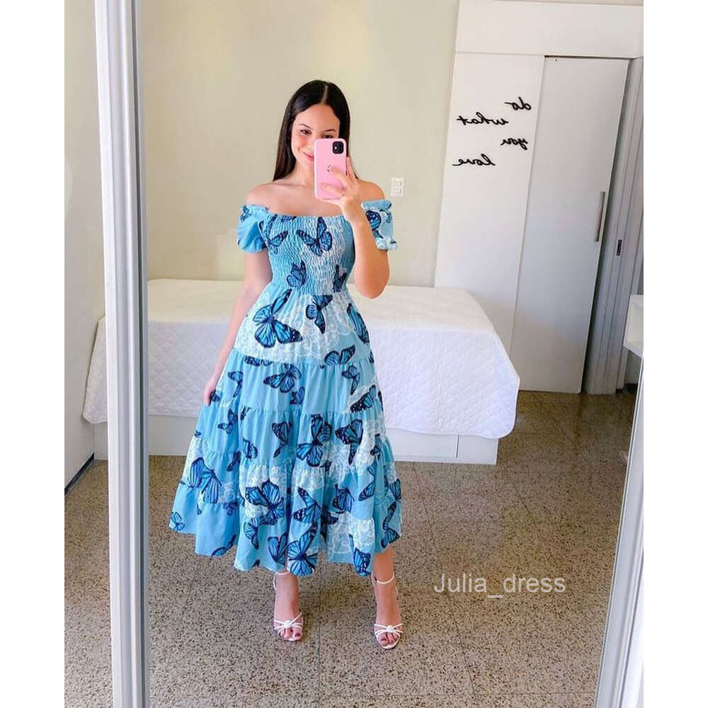 2024 Spring/Summer New Dress Art French Fresh Print Fashion Womens Wear