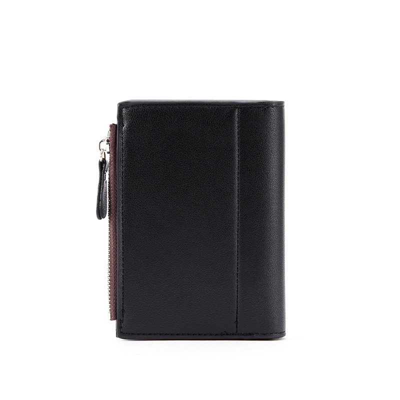 Designer men's high-end and fashionable new short wallet, classic retro multifunctional zipper bag, multiple card slots, ID card bag wholesale ma