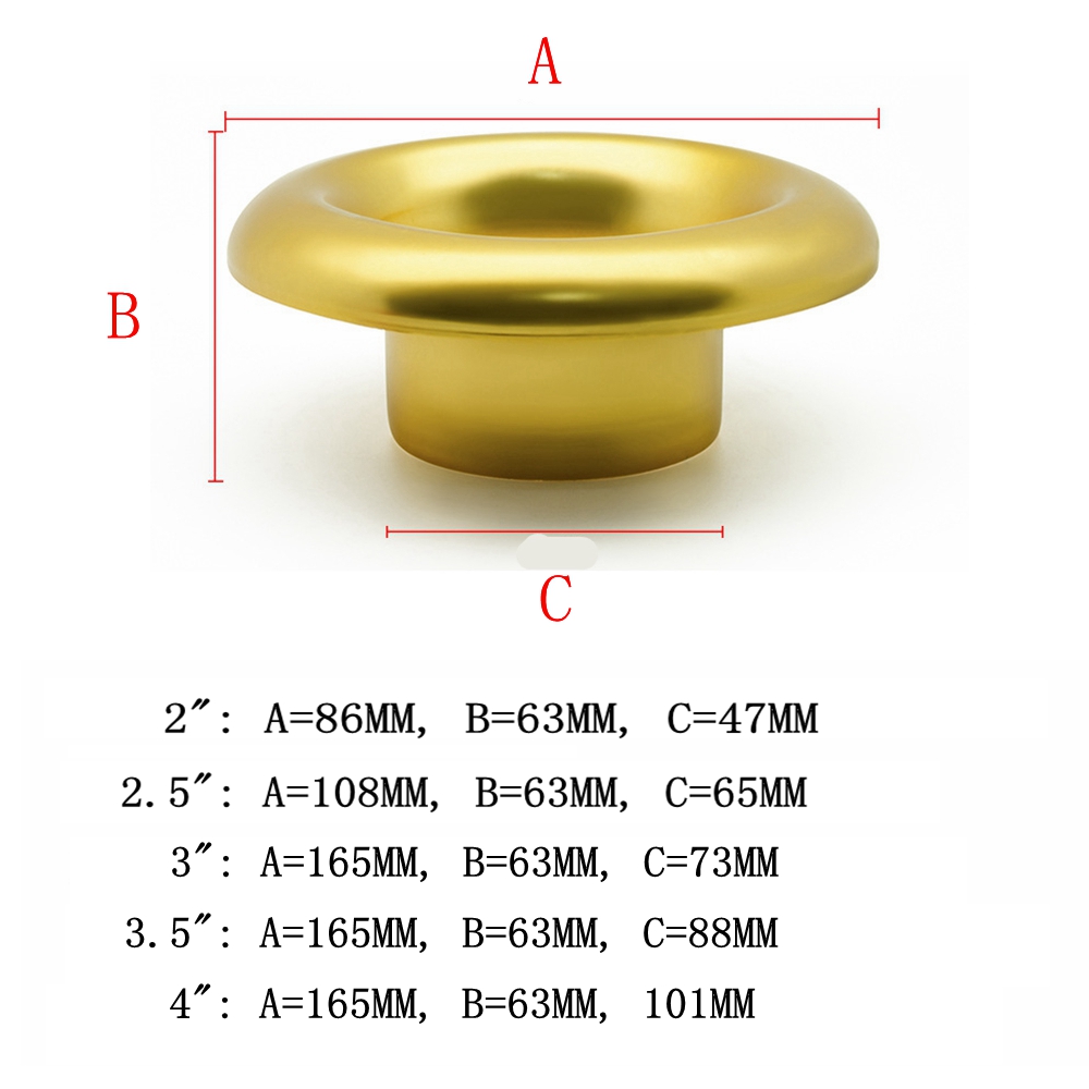 2.5" 65MM Inlet Short RAM Bellmouth Velocity Stack Adapter Air Intake Turbo Horn Cover