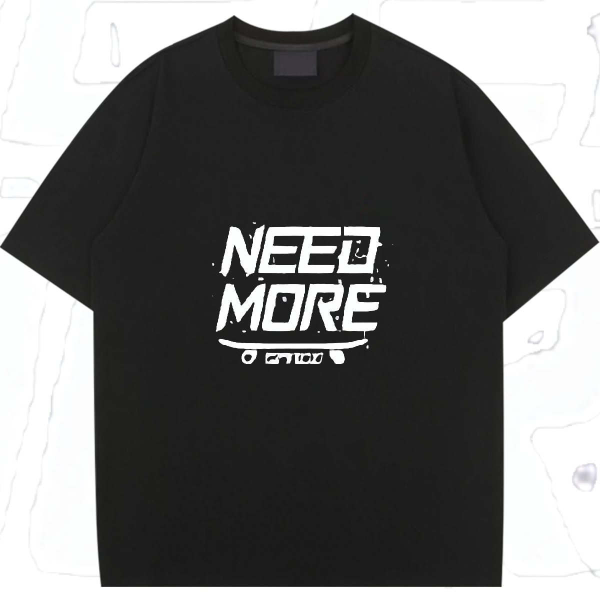 Casual New Womens T Shirts NEED MORE Letters Printing Cotton Breathable Short Sleeve Custom Print Plus Size Tshirts Casual Womens Tshirts