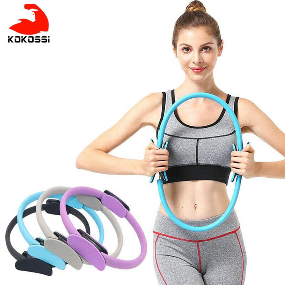 hot sale KoKossi Quality Yoga Pilates Ring Magic Wrap Slimming Body Building Training Heavy Duty PP+NBR Material Yoga Circle 5 colors
