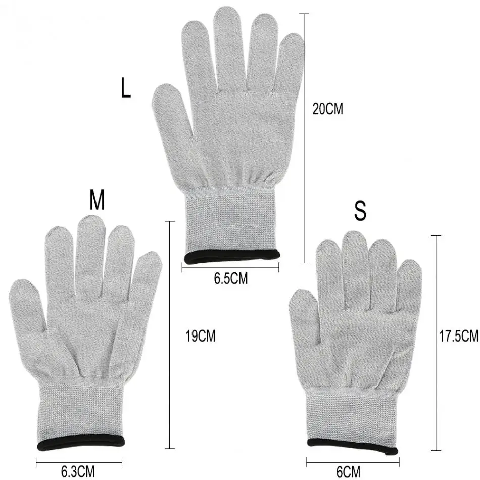 aaa Conductive Tens hine Pair Gloves Facial Massager Electro Therapy Electrode Hand Massage Electrotherapy Wires de therapy
