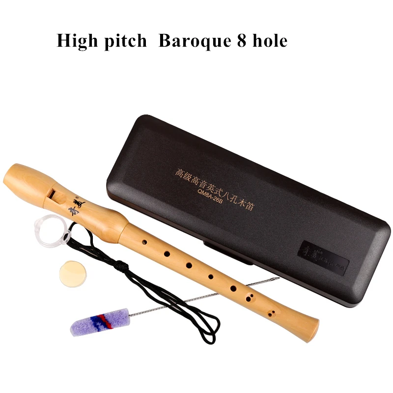Chinese Vertical Clarinet Flute, Wooden Recorder, Musical Instrument, German, Baroque, Soprano, 8 Holes