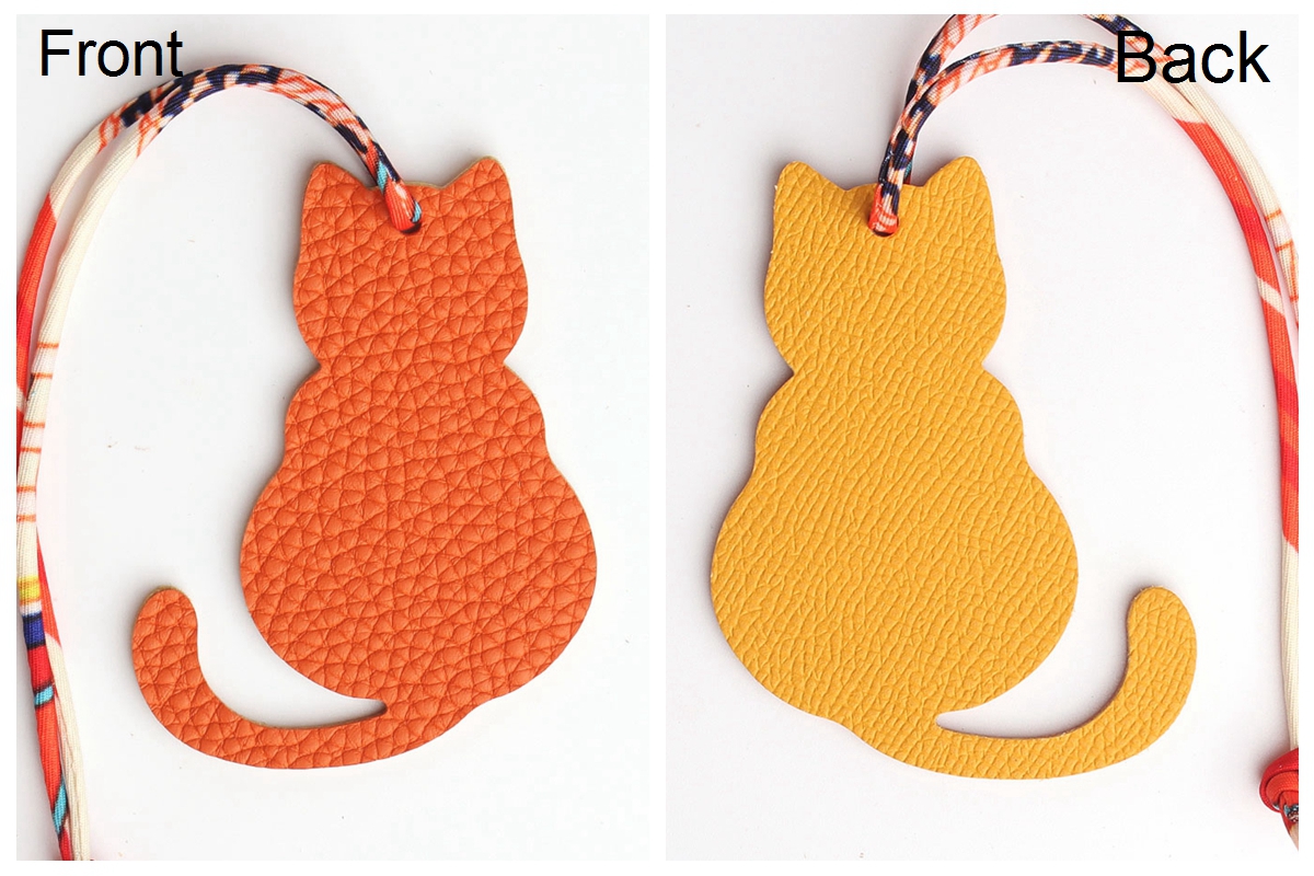 Double Faces Genuine Full Grain Leather Alligator Lucky Cat Puppy Dog Horse Keychain Backpack Pendant Animal Women Bag Charm