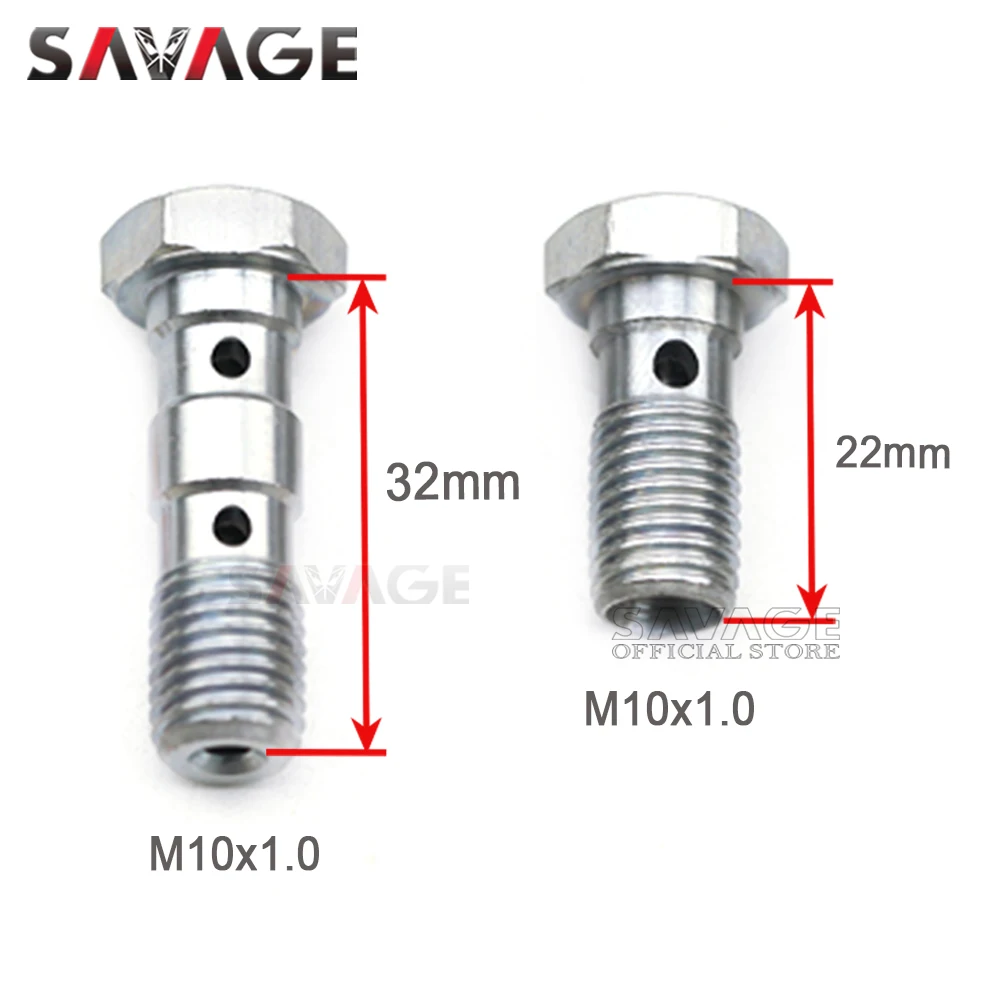 M10 x 1.0 Banjo Bolts Front/Rear Brake Master Cylinder Screws Hose Caliper Bolt Hydraulic Clutch Motorcycle Accessories 10mm
