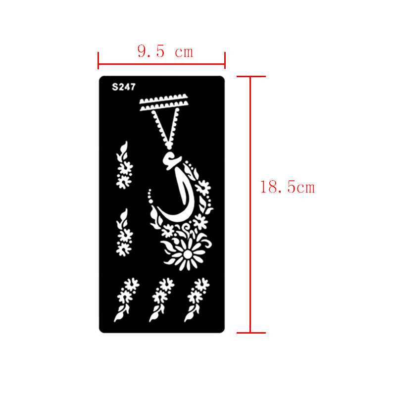 d c Henna Indian Tattoo Mehndi pcs Stencils Body Hand Painting Temporary Glitter Airbrush Templates Stencil For Women