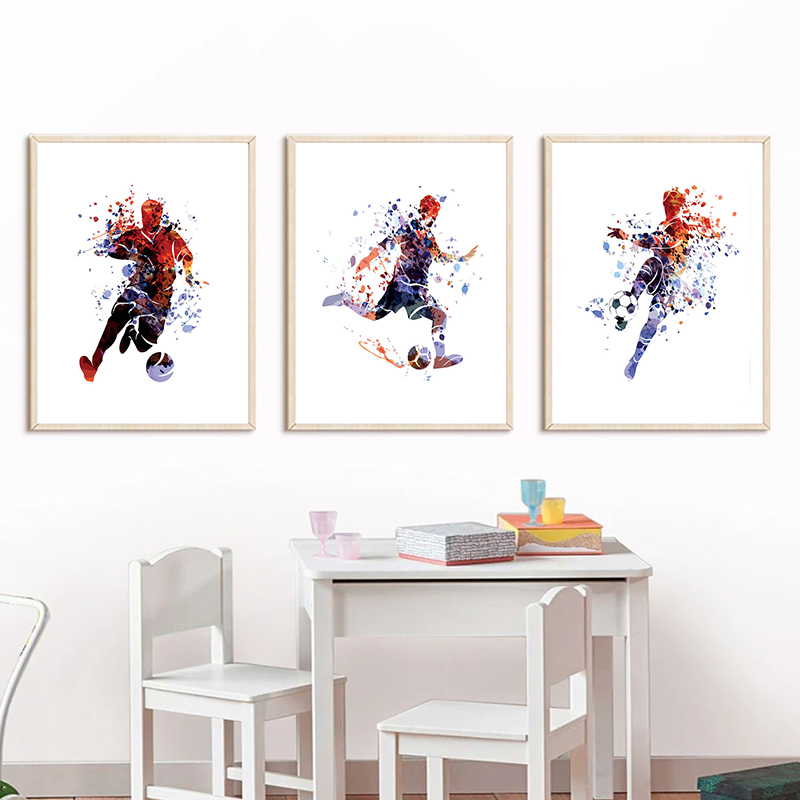 Modern Abstract Football Art Poster Football Star Poster Canvas Printing Painting Living Room Children's Room Home Decoration