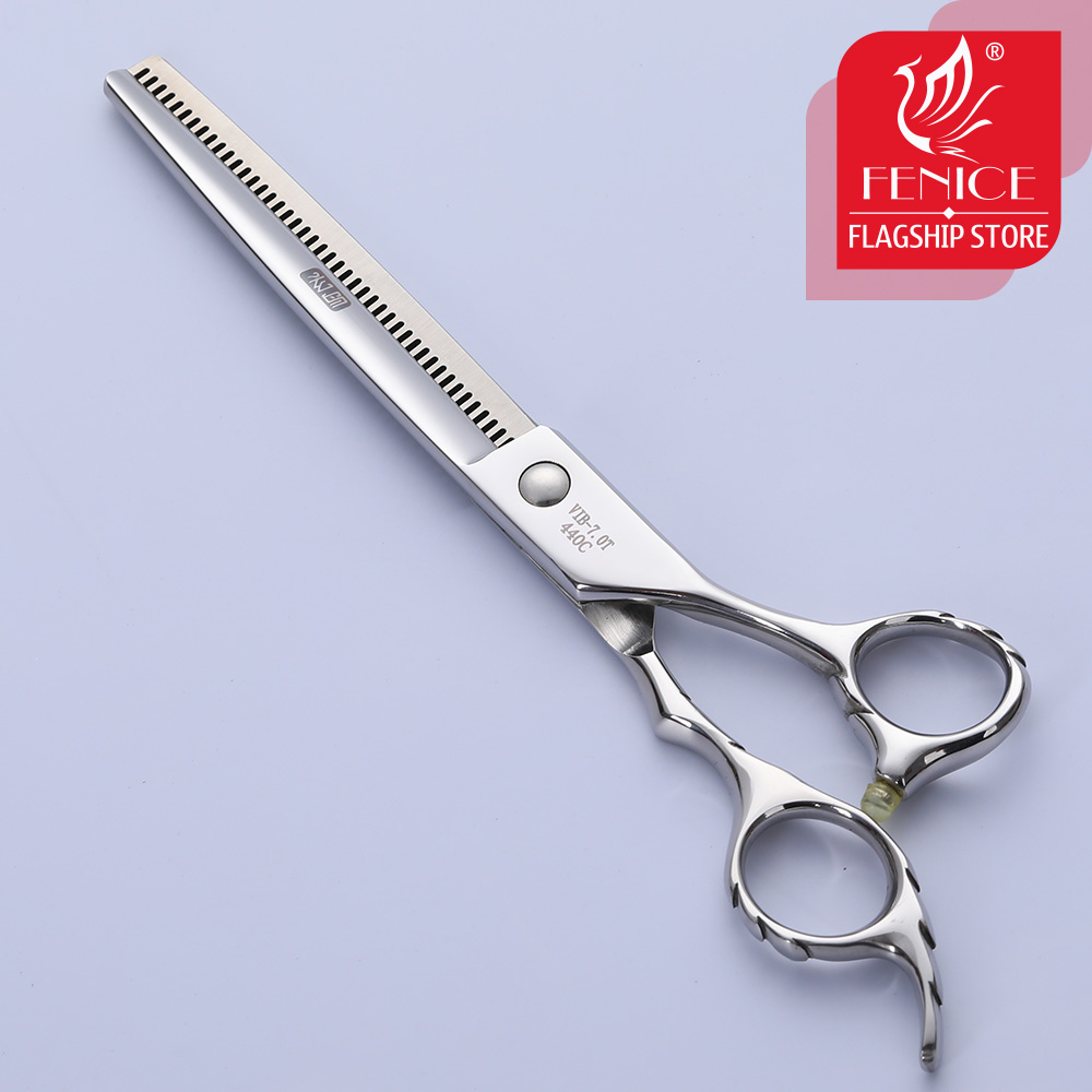 Fenice 7 inch Professional Pet Scissors Thinning Shears Dog Cat Grooming Scissors Hair Cutting Tesoura Thinning Rate 25%
