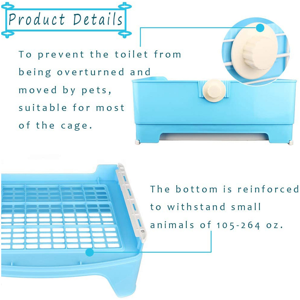 Large Rabbit Toilet Box Trainer Potty Corner Tray Litter with Drawer Pet Pan For Adult Hamster Guinea Pig Ferret Galesaur Bunny
