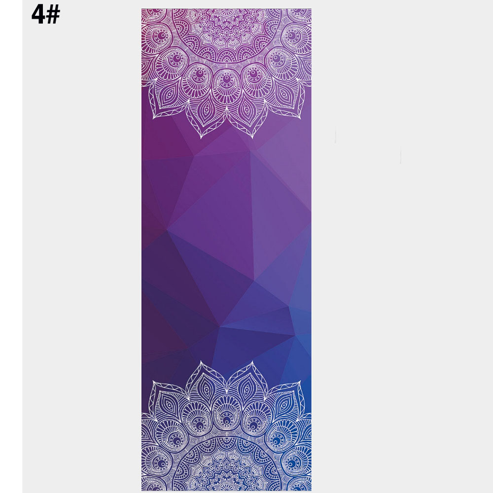 hot sale Non-slip suede yoga blanket 183x63cm, Mandala towel, sweat-absorbing mat, yoga exercise, Pilates supplies, non-skid Yoga Pad