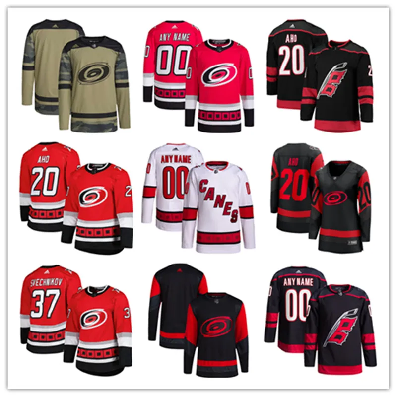 Carolina Custom Hurricanes Hockey Jerseys 18 Derek Stepan 20 Sebastian Aho 31 Andersen 8 Brent Burns 71 Jesper Fast 51 Jake Gardiner 41 Gostisbehere 24 Seth Jarvis