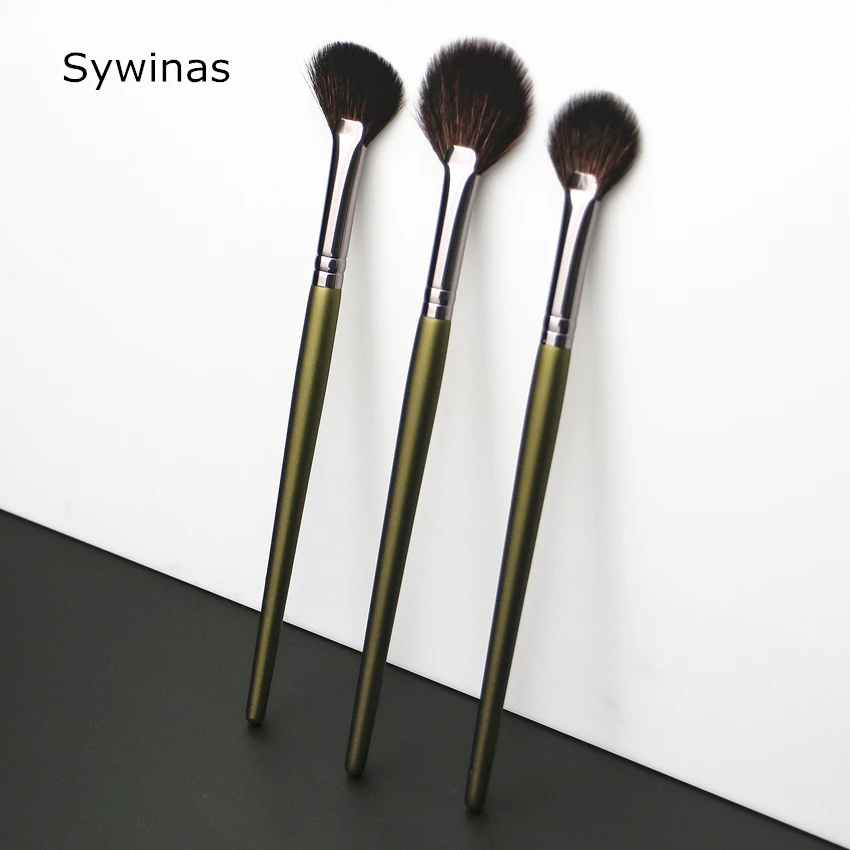 da f Makeup Brushes Top Fan Highlighter Goat Hair High Quality Eye Shadow Blender Contour Eyebrow Eyeshadow Powder Make Up Brush brow shadow