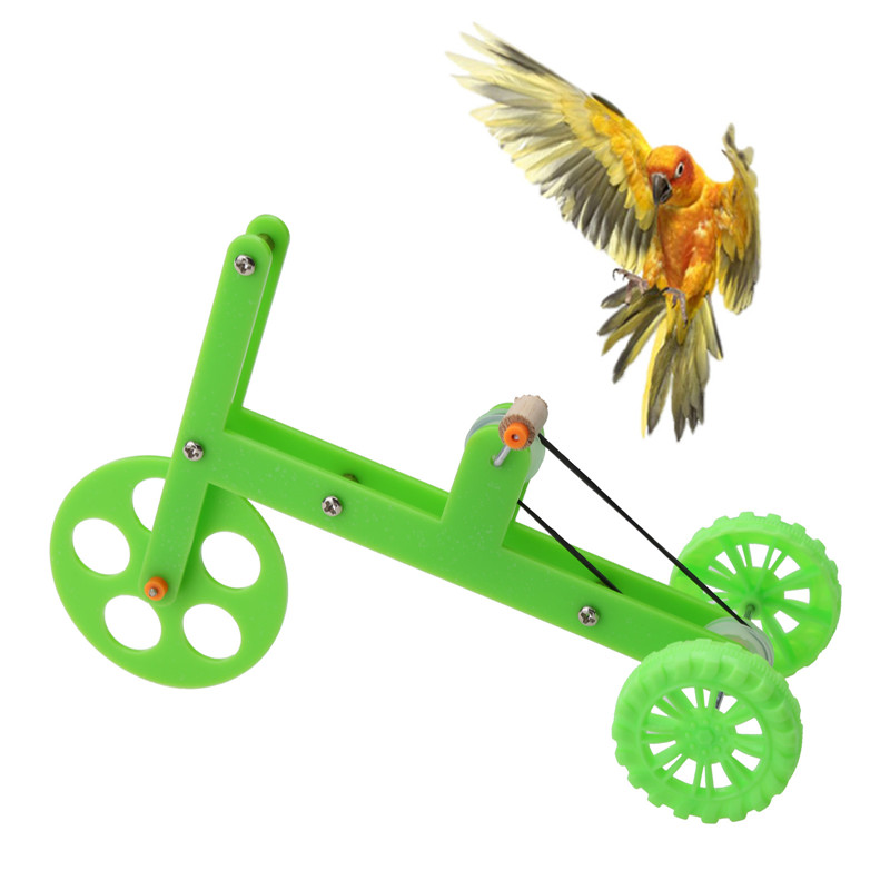 Funny Parrot Bike Toy Birds Training Plaything Supplies Interactive Props for Parakeet Cockatiel Conure Lovebird Bird Supplies