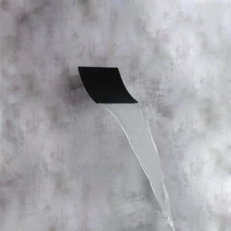 waterfall and rainfall shower head concealed brass bathroom square shower heads faucet LT-304B