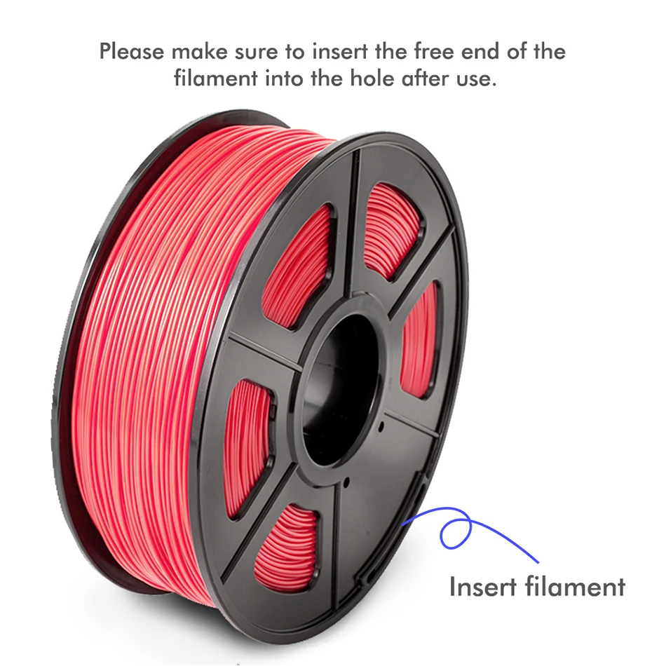 SUNLU PETG 3D Printing Filament 1.75mm 1KG 2.2lb 3D Printer Filament Dimensional Accuracy +/- 0.02mm Translucence Refill Red