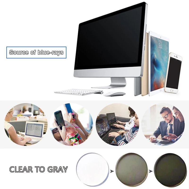 b Free Form Progressive Anti Blue Lights Rays Block Photochromic Lenses Multifocal Bifocal Computer Work