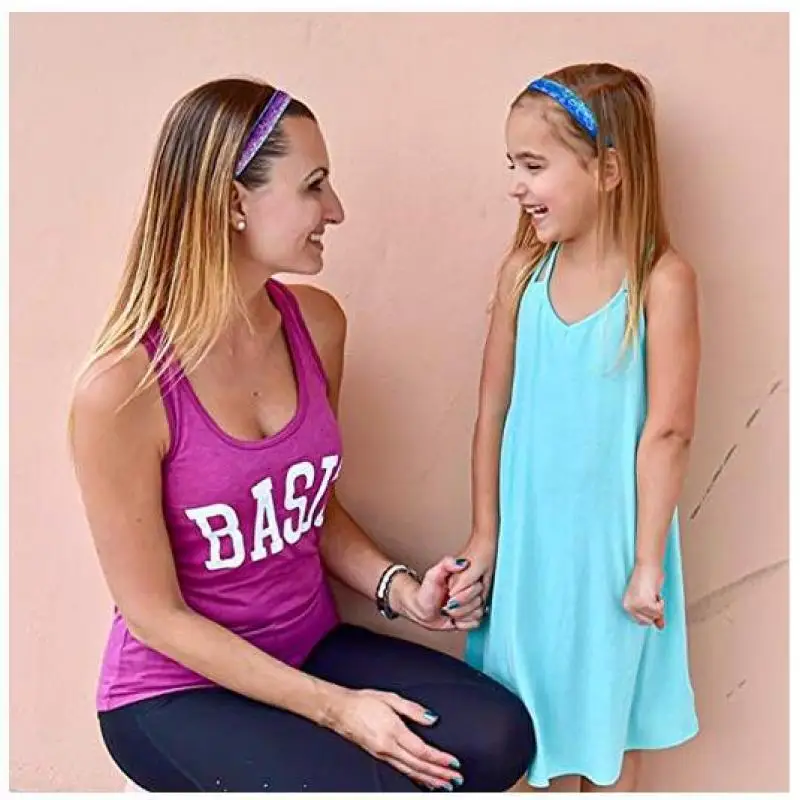 hot sale Elastic Headbands Sparkly Glitter Non-Slip Thin Stretch Sports-Headband Stretchy Hair Accessories Yoga Sport Head Wrap