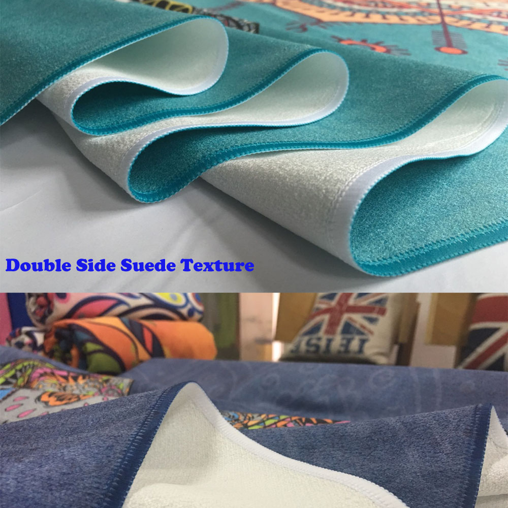 hot sale Non-slip suede yoga blanket 183x63cm, Mandala towel, sweat-absorbing mat, yoga exercise, Pilates supplies, non-skid Yoga Pad
