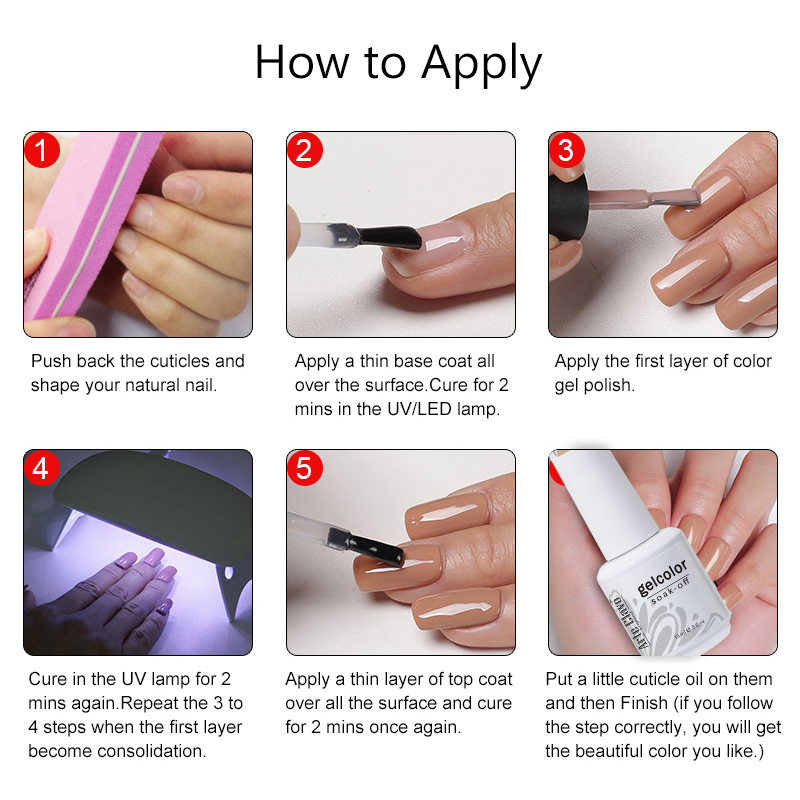 ArteClavo 15ml UV Gel Nail Polish 6pcs/Set Gel Varnish Soak Off Nude Color Series Gel Polish Gellak Set Hybrid Nail Art Manicure