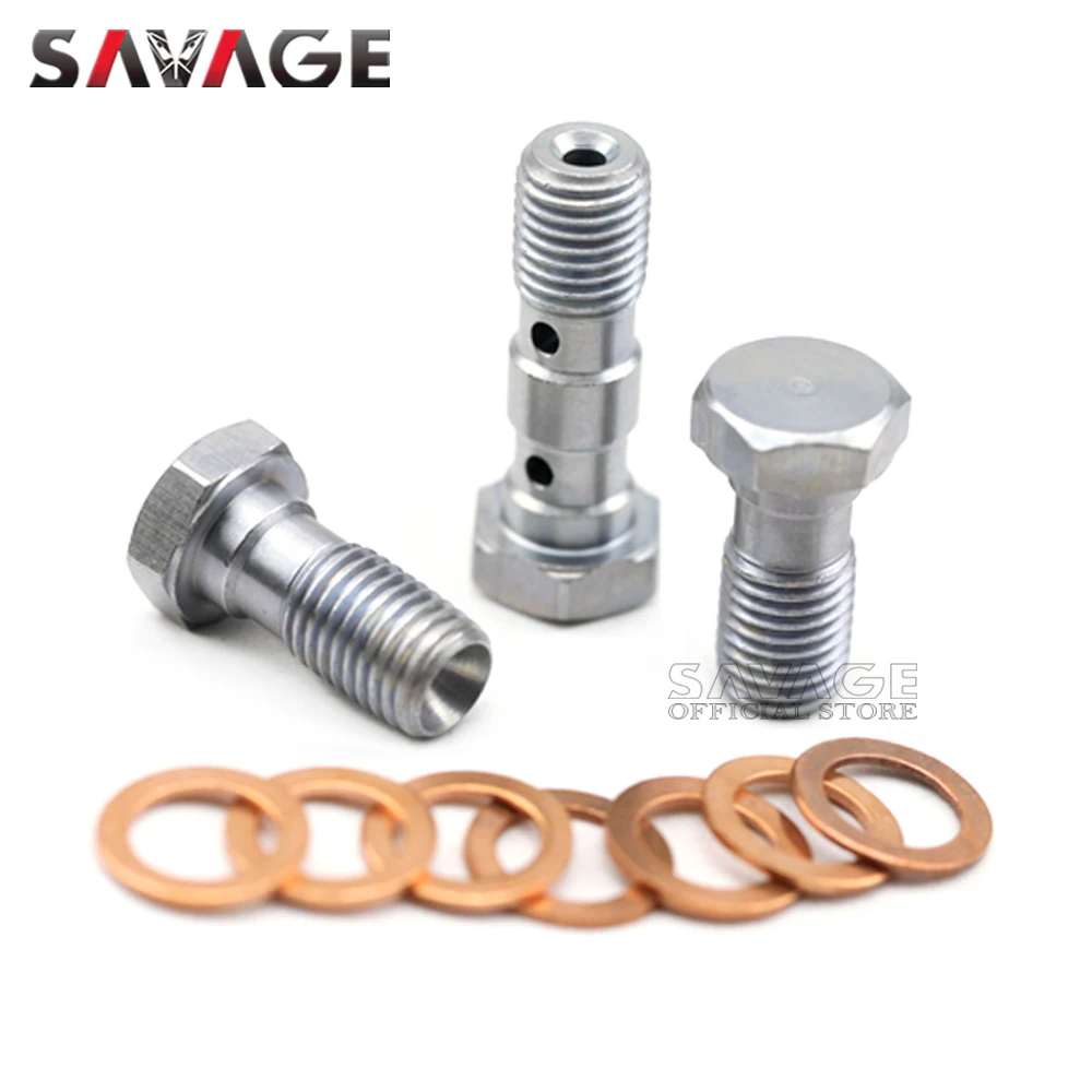 M10 x 1.0 Banjo Bolts Front/Rear Brake Master Cylinder Screws Hose Caliper Bolt Hydraulic Clutch Motorcycle Accessories 10mm