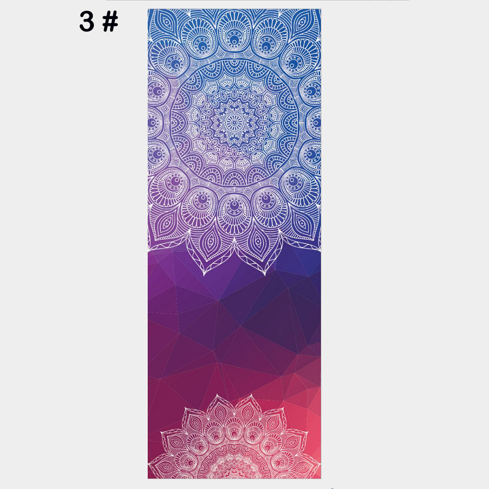 hot sale Non-slip suede yoga blanket 183x63cm, Mandala towel, sweat-absorbing mat, yoga exercise, Pilates supplies, non-skid Yoga Pad