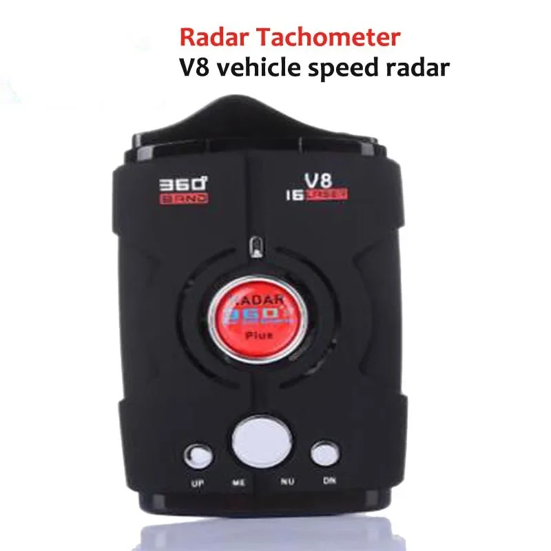 V9 Car Radar Detector English Russian Auto 360 Degree Vehicle V8 Speed Voice Alert Alarm Warning 16 Band LED Display