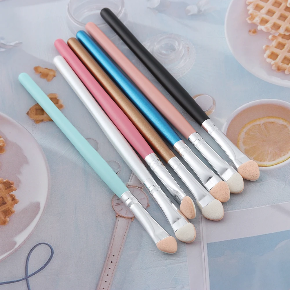 cd f handle Long Eyeshadow pc Hot Brush Portable Eyebrow Sponge Stick Applicator Concealer Lip Cosmetics Tools