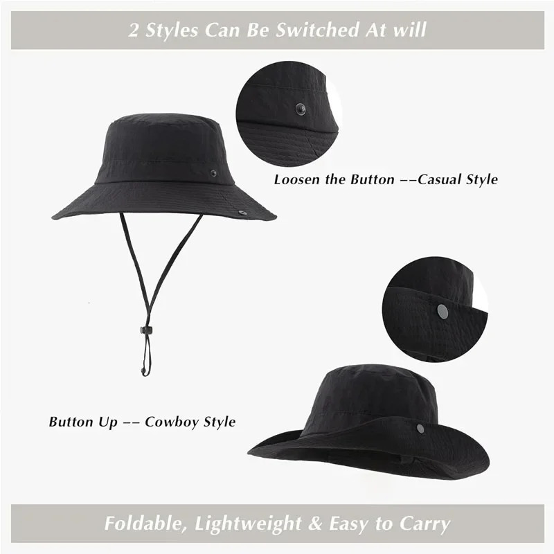 Big size Hiking Waterproof Summer Sun hat Women Sun UPF 50 Bucket Hat Wide Brim Bonnie Hat Outdoor Fishing Fisherman Hat 240528