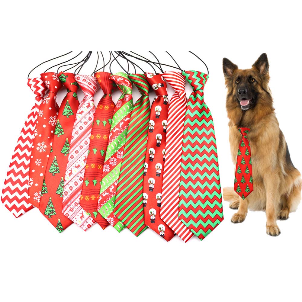 1Pcs Pet Dog Large Neckties Adjustable Christmas Elements Grooming Accessories Formal Tie Large Dogs Bowtie Pet Supplies