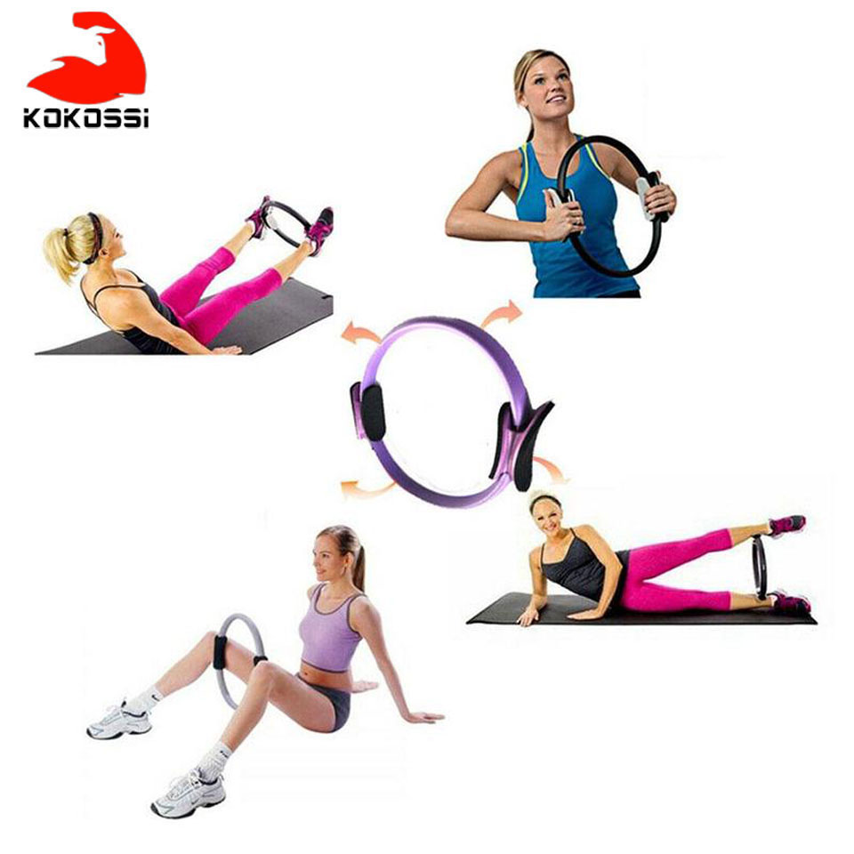 hot sale KoKossi Quality Yoga Pilates Ring Magic Wrap Slimming Body Building Training Heavy Duty PP+NBR Material Yoga Circle 5 colors