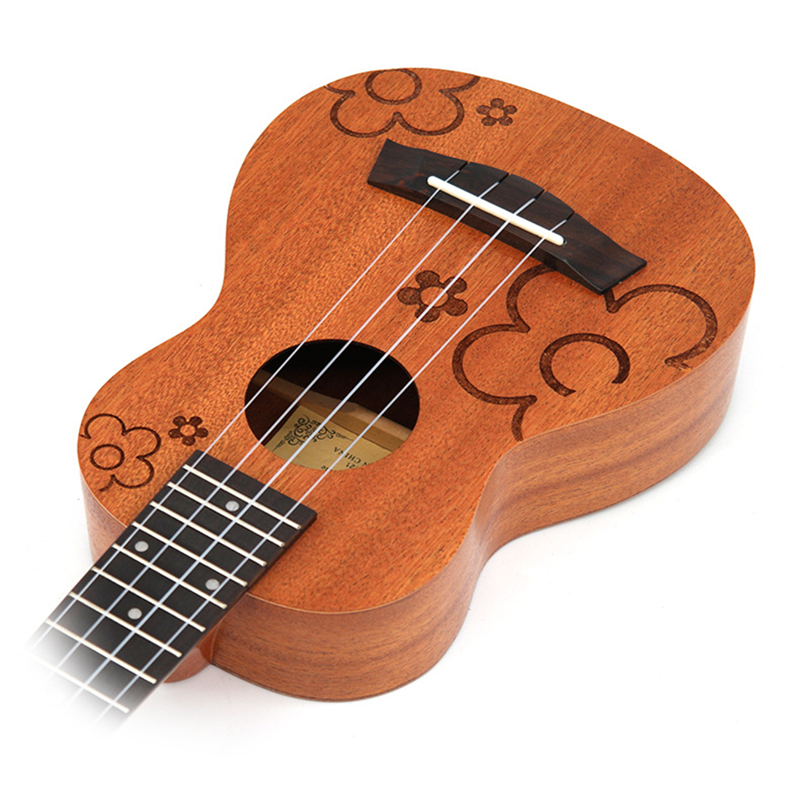 21" Ukulele 4 Strings Sapele Acoustic Small Guitar Rosewood Fretboard Electric Ukulele with Pickup EQ Musical Instrument Guitare