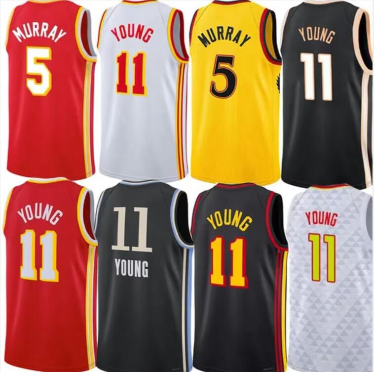 Custom Men Basketball Trae Dejounte Murray Clint Capela De'Andre Hunter Bogdan Bogdanovic Onyeka Okongwu AJ Griffin Saddiq Bey Wesley Matthews Patty Mills Jerseys