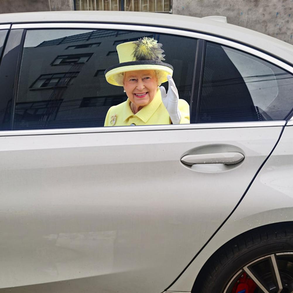 3D Car Window Sticker Funny Celebrity Car Rear Window Sticker Universal Queen Elizabeth Pope Francis Ruth Bader Ginsburg Decals
