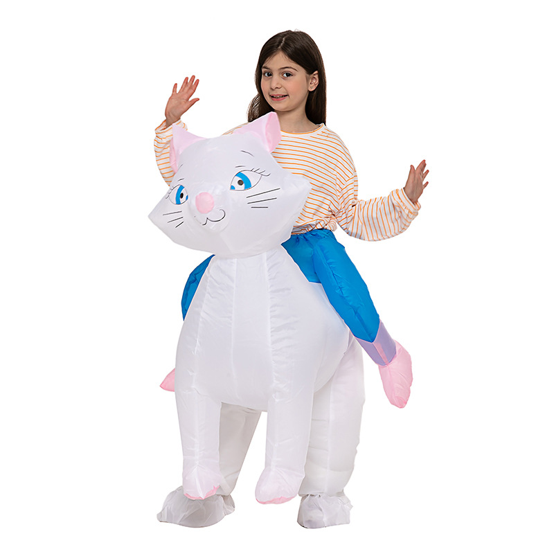 Cute Cat Inflatable Costume for Kids Party Playground Blow Up Suit Animal Anime Clothes Carnival Costume Child Festival Outfits
