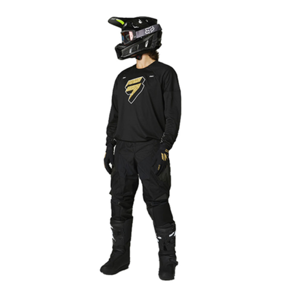 Adult Motorcycle Dirt Bike Suit MX 3LABEL Motocross Gear Set Jersey/Pants Gold Shift Vega LE Endurance Racing Whit3 Jersey Set
