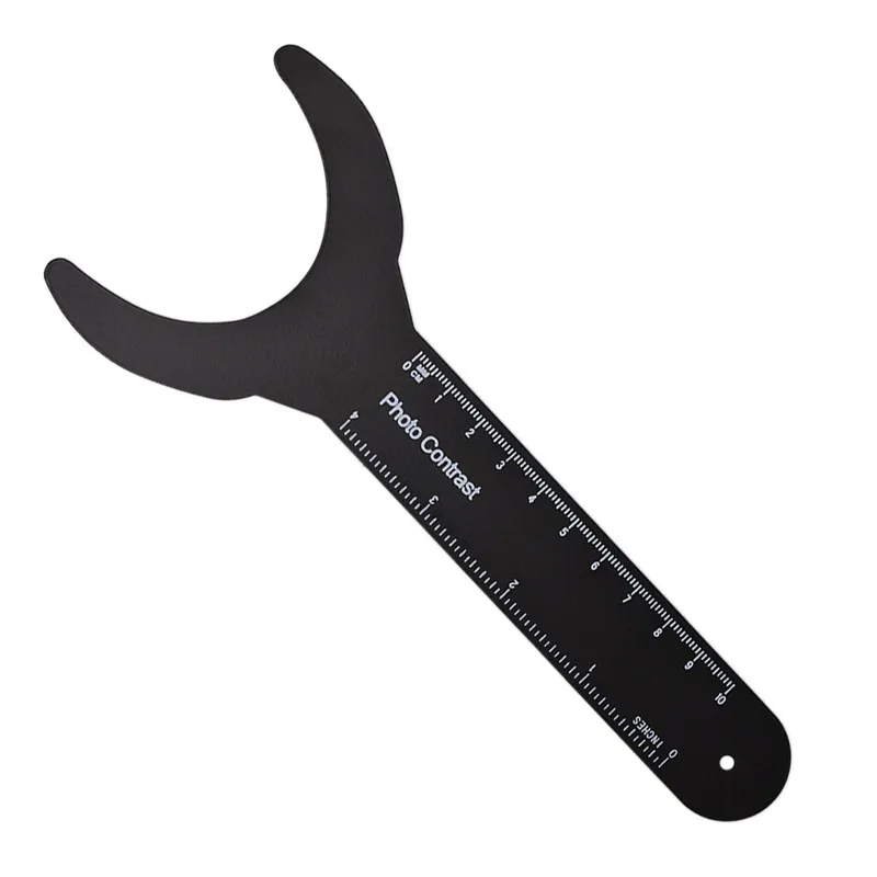 1 pc Dental Orthodontic Black Background Board Photo Image Contrast Board Oral Cheek Plate with Scale Mark Autoclavable Tools