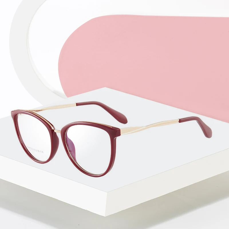 Full Rim TR Frame Glasses For Female Square Shape High Quality Arrival Anti-Blue Light Myopia Eyewears 240528