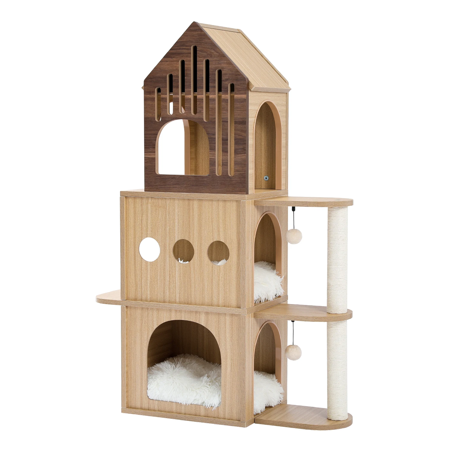 Fast Delivery Cat Tree House Plush Condo Scratching Posts for Cat Kitten Climbing Tree Toy Activity Protect Furniture Cat Towers