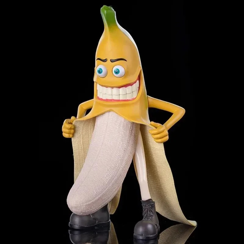 Creative American Tech Tabletop Decorations Evil Banana Tabletop Decoration Obscene Spoof Toy Resin Crafts Holiday Gift 240527