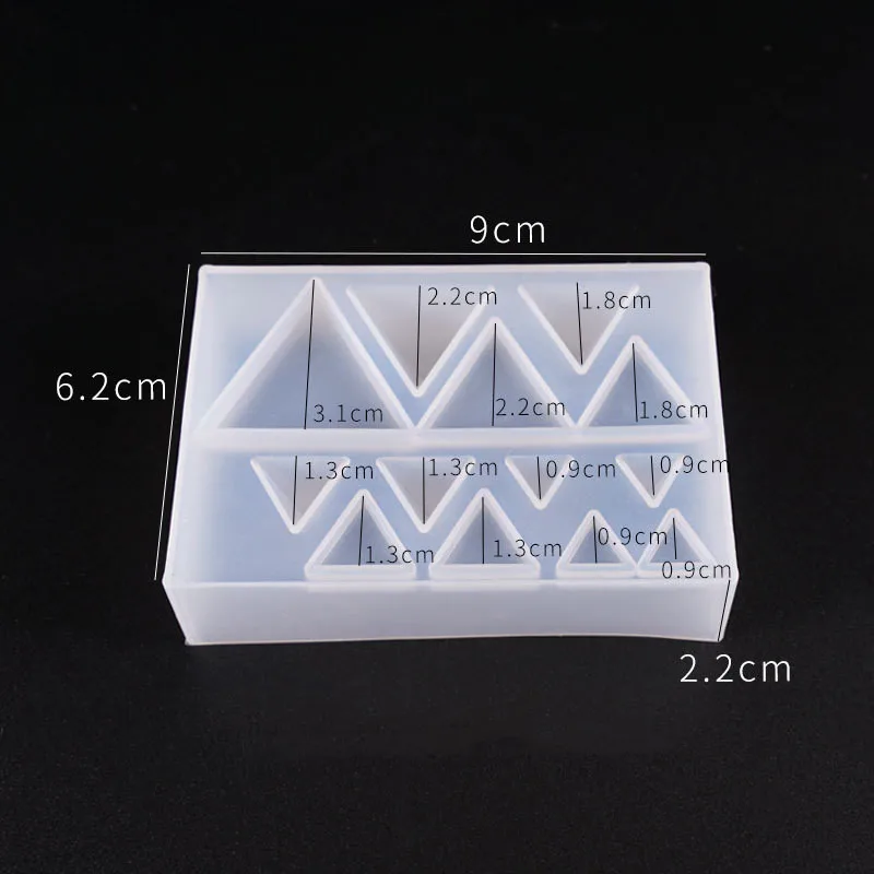 Cute beads Cube triangle Silicone Mold for jewelry making Resin jewelry tool UV epoxy resin molds decorative crafts